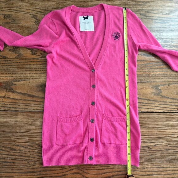 Gilly Hicks by Abercrombie & Fitch Pink Cardigan Sweater Preppy Academia Y2K S - Picture 4 of 9